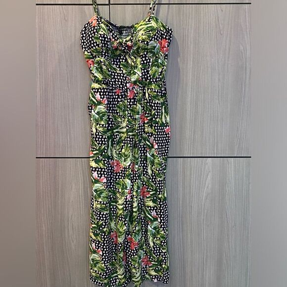 As U Wish Tropical Print Romper Jumpsuit NWT XL - Picture 3 of 12